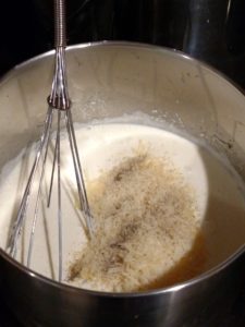 making alfredo sauce in saucepan