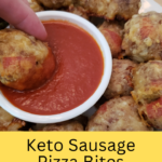 Keto Sausage Pizza Bites Pinterest Pin