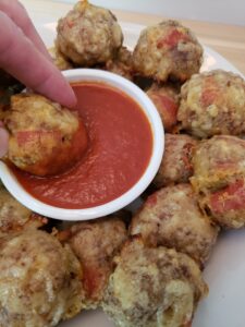 Keto Sausage Pizza Bites