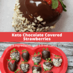 Keto Chocolate Covered Strawberries Pinterest pin