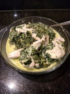 Skillet Chicken Florentine ready to serve