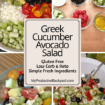 Greek Cucumber Avocado Salad Pinterest Pin